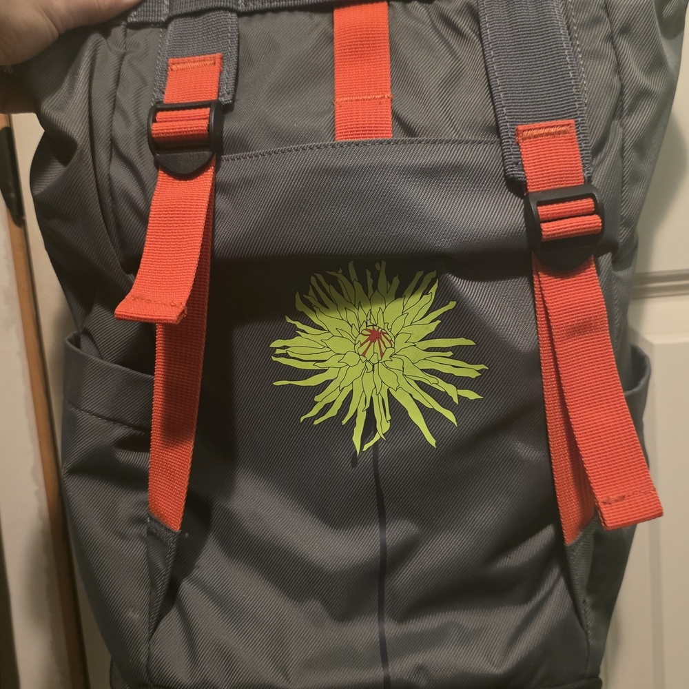 Detours Gray and Orange Bike Backpack